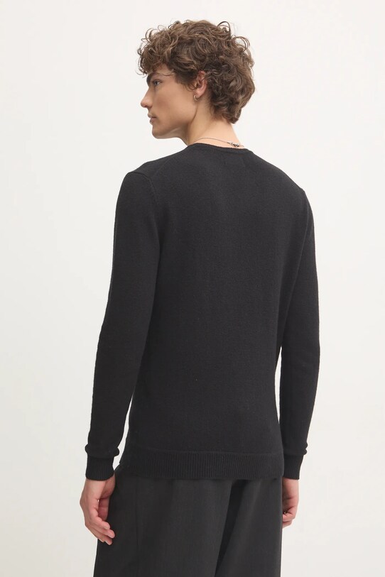 Odzież Superdry sweter z domieszką wełny M6110641A.02A czarny