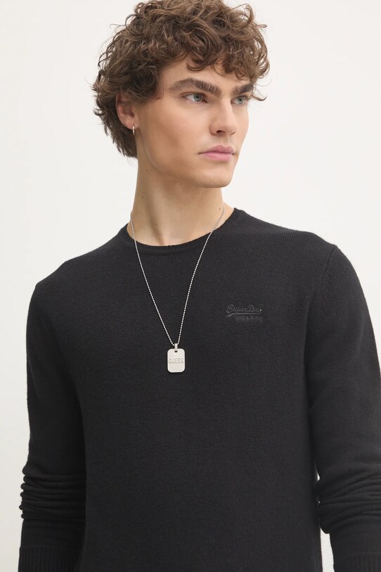Superdry sweter z domieszką wełny czarny M6110641A.02A