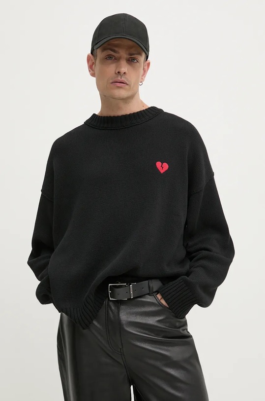 Светр Kaotiko чоловічий колір чорний AN015-02-1910 | ANSWEAR.ua