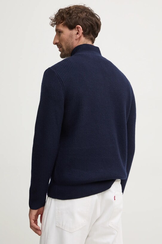 Odzież A.P.C. sweter wełniany pull alex WVBAJ.H23057 granatowy