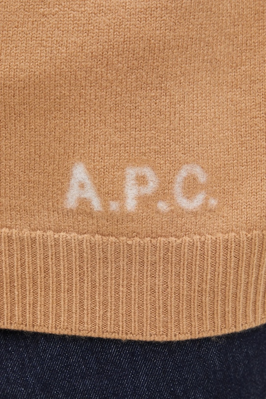 Шерстяной свитер A.P.C. Pull Edward коричневый WVBDJ.H23059