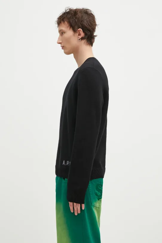 A.P.C. pulover de lana Pull Edward WVBDJ.H23059 negru AW24