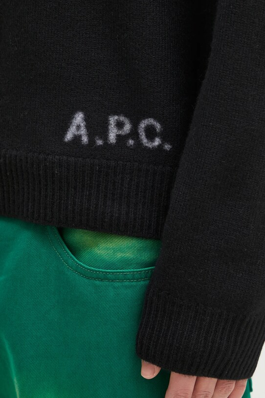 Шерстяной свитер A.P.C. Pull Edward чёрный WVBDJ.H23059