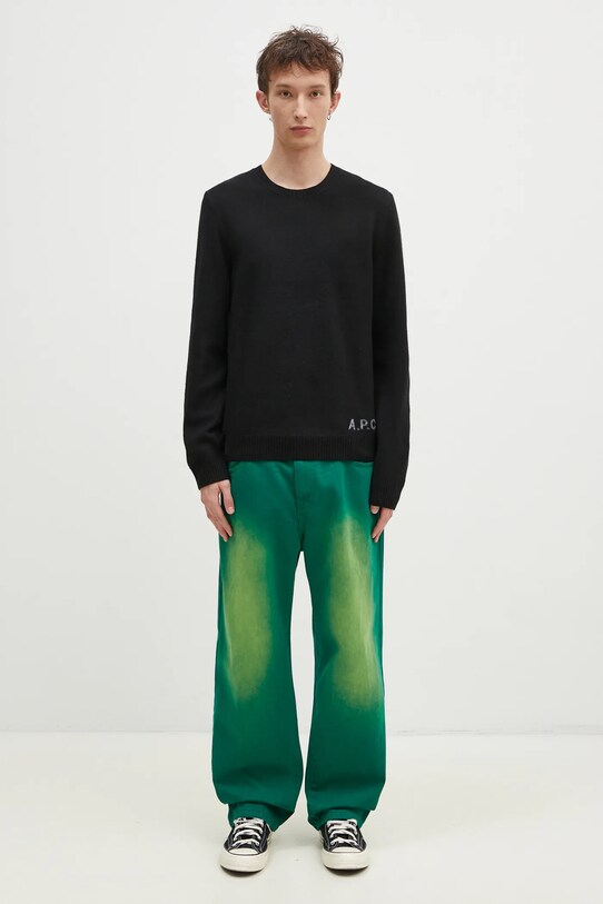 Шерстяной свитер A.P.C. Pull Edward WVBDJ.H23059 чёрный
