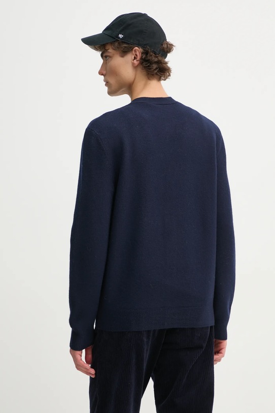 Odzież A.P.C. kardigan wełniany kenny WVBDK.H22305 granatowy