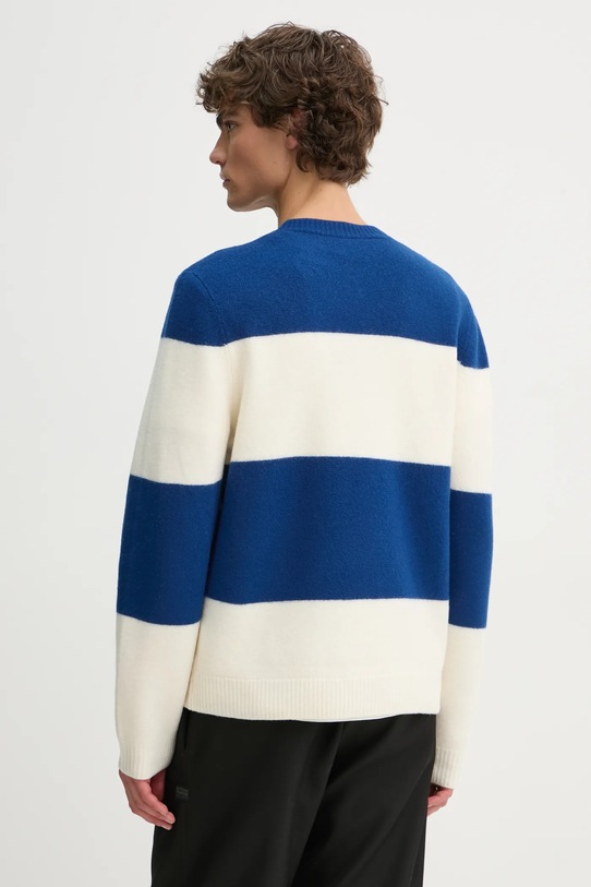 Odzież A.P.C. sweter wełniany pull edwardo WVBDL.H23364 granatowy