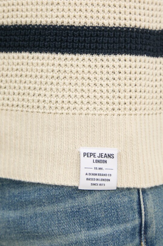 Pepe Jeans sweter bawełniany CAIRO PM702444 beżowy