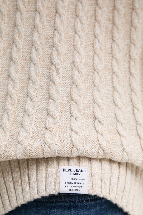 Pepe Jeans pulover de bumbac CHARLIE PM702453 bej