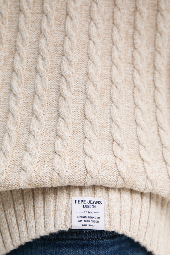 Bavlněný svetr Pepe Jeans CHARLIE PM702453 béžová