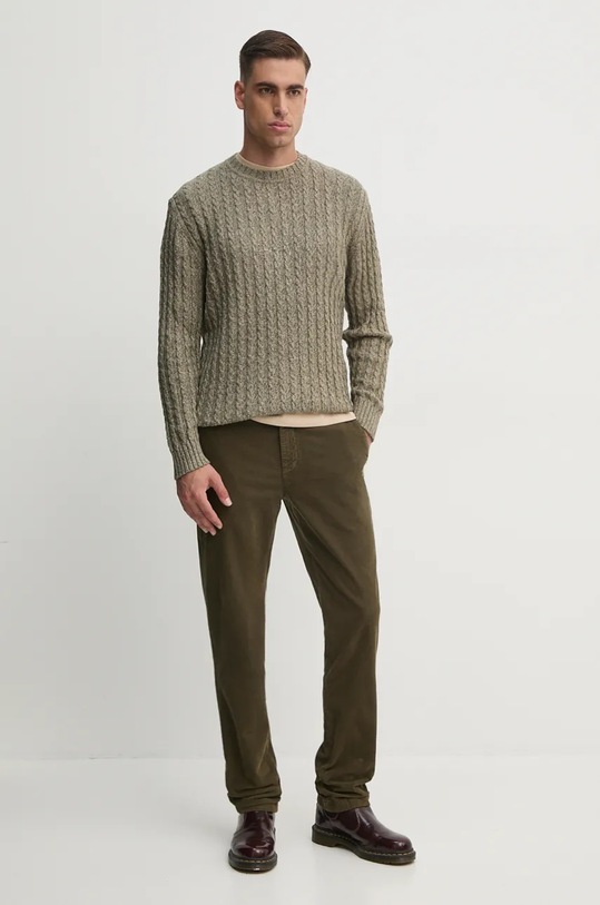 Pepe Jeans sweter bawełniany CHARLIE PM702453 zielony AW24