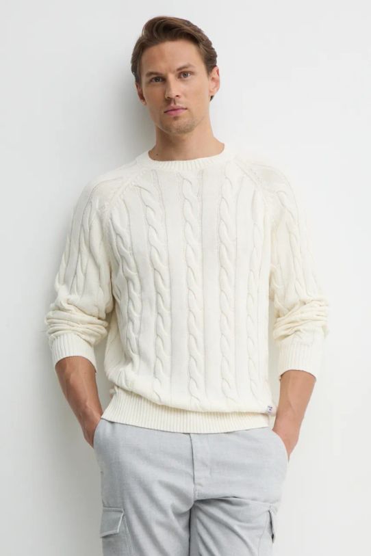 Pepe Jeans pamut pulóver CAMDEM pamut bézs PM702455