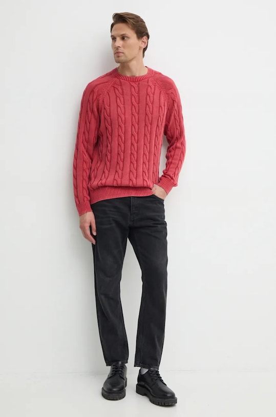 Бавовняний светр Pepe Jeans CAMDEM PM702455 червоний AW24
