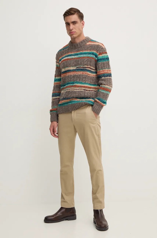 Pepe Jeans pulover din amestec de lana CLIF PM702464 maro AW24