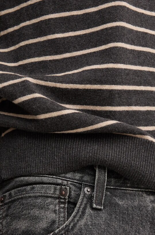 Светр з домішкою вовни Pepe Jeans NEW ANDRE STRIPES PM702479 сірий