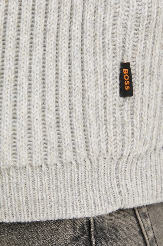 Vlněný svetr Boss Orange 50523566 béžová