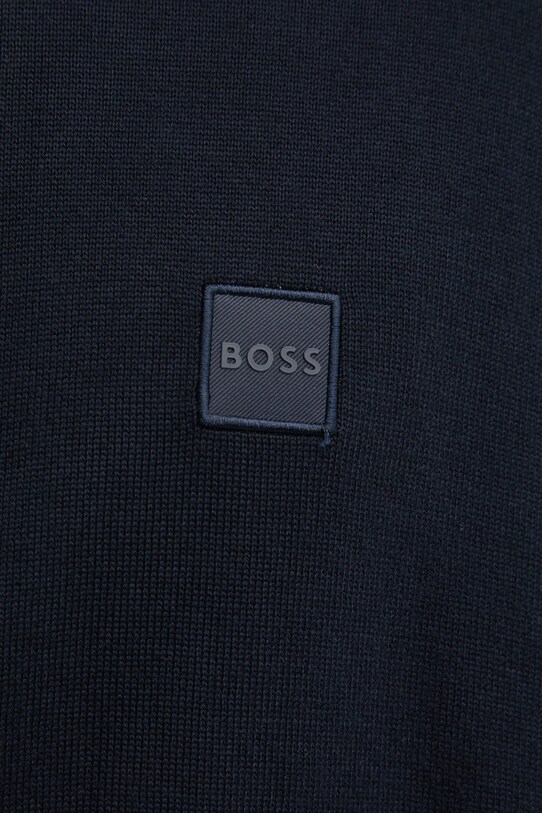 Светр з домішкою кашеміру Boss Orange темно-синій 50527573