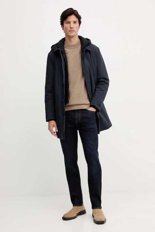 Sveter s prímesou kašmíru BOSS Orange 50527584 béžová AW25