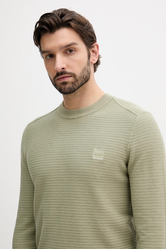 BOSS Orange maglione con aggiunta di cachemire verde 50527584