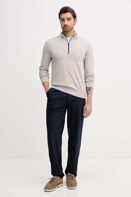 BOSS Orange sweter z domieszką wełny Kanobix_S 50527585 beżowy AW25