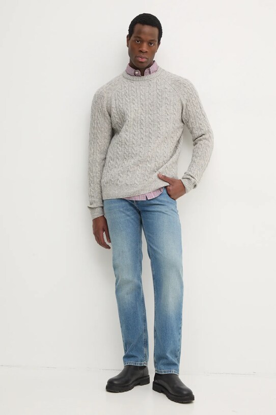 Вовняний светр Lindbergh 30.800227.MID.GREY.M сірий AW24
