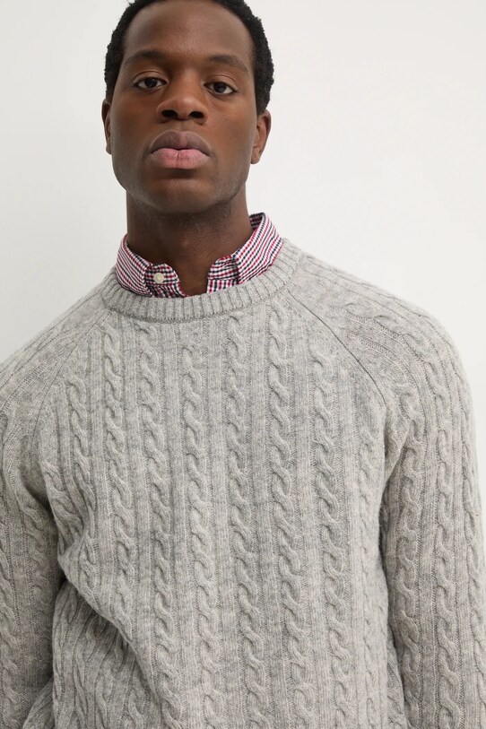 Вовняний светр Lindbergh сірий 30.800227.MID.GREY.M