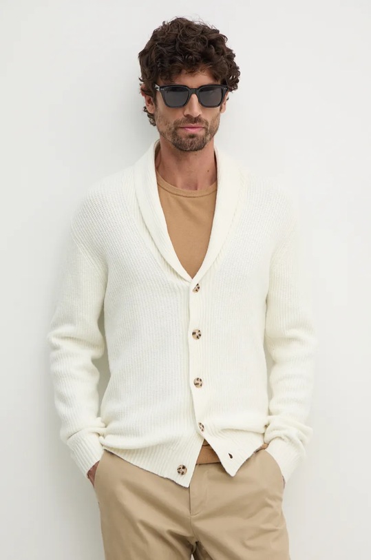 Kardigan Lindbergh středně silná béžová 30.804059B.OFF.WHITE