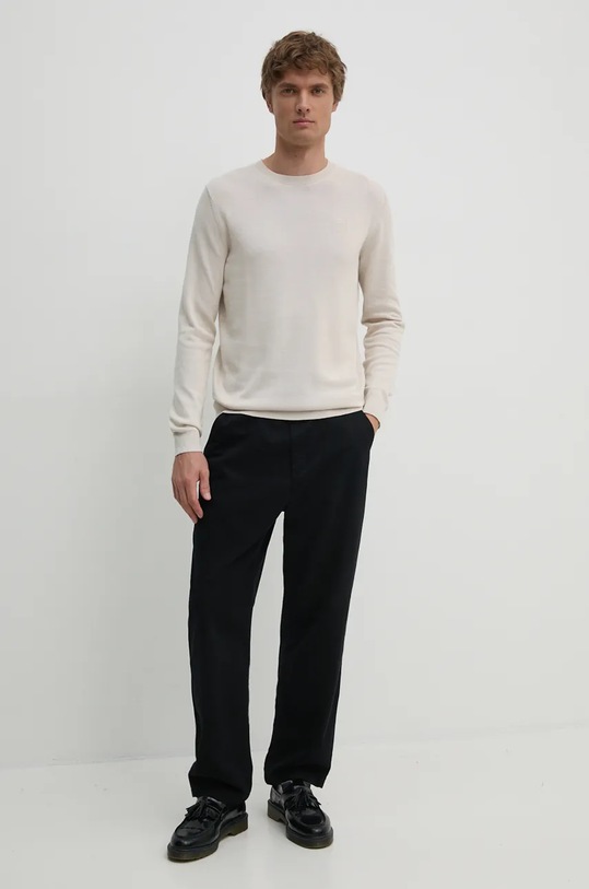 Bavlněný svetr Karl Lagerfeld 544301.655029 béžová AW24