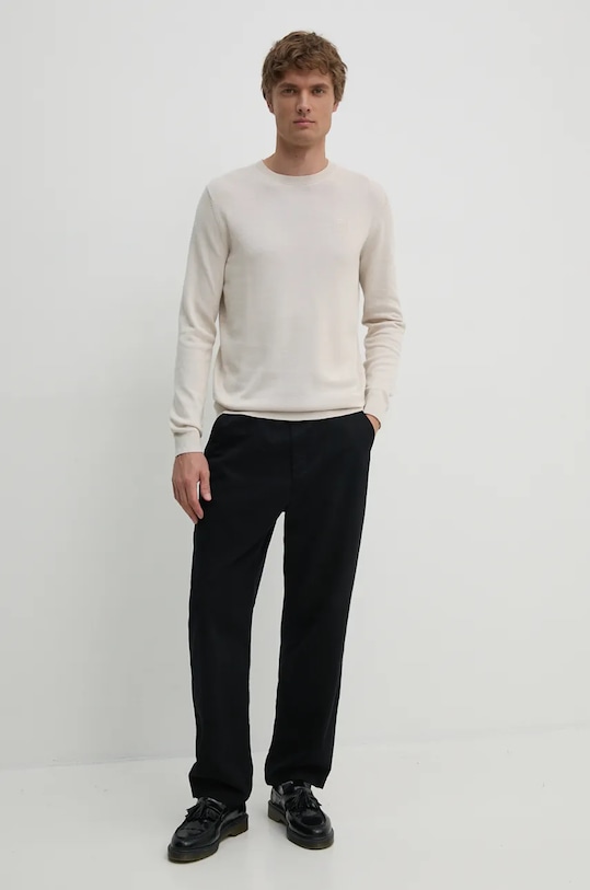 Bavlněný svetr Karl Lagerfeld 544301.655029 béžová AW24