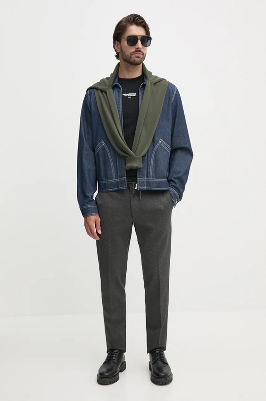 Karl Lagerfeld pulover de bumbac 544301.655029 verde AW24