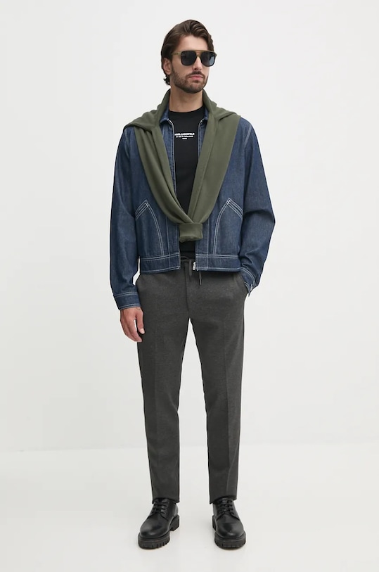 Karl Lagerfeld pulover de bumbac 544301.655029 verde AW24