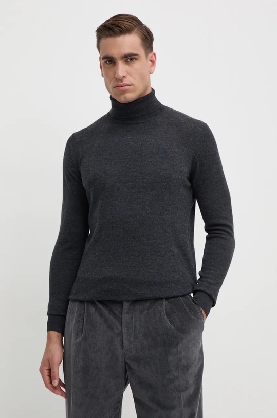 Karl Lagerfeld sweter wełniany wełna szary 544399.655058