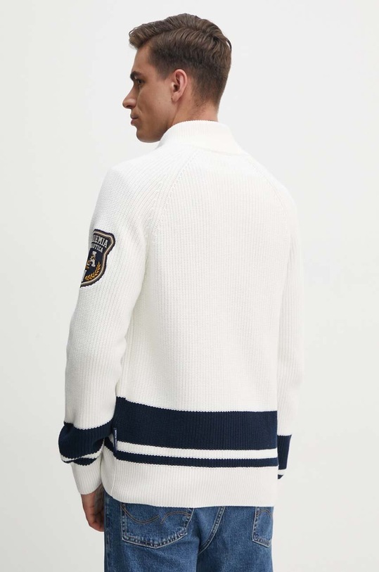 Îmbrăcăminte Aeronautica Militare cardigan din bumbac MA1511L538 alb