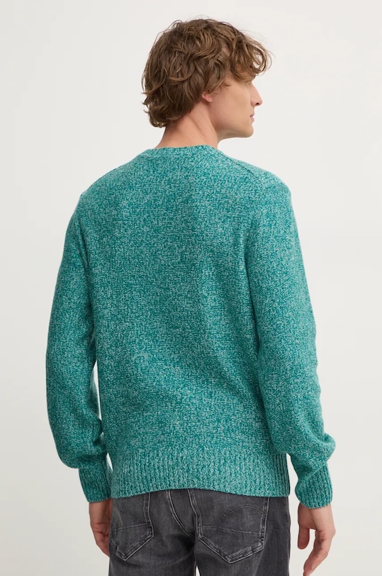 Дрехи Вълнен пуловер Lacoste AH2920 тюркоазен
