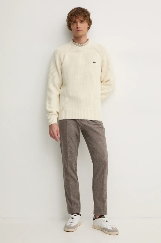 Vlnený sveter Lacoste AH3142 béžová AW24