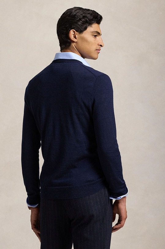 Vlněný svetr Polo Ralph Lauren RWS-Longsleeve 710946142 námořnická modř AW25