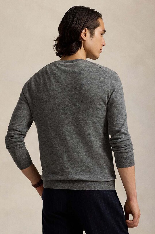 Polo Ralph Lauren maglione in lana RWS-Longsleeve 710946142 grigio AW24
