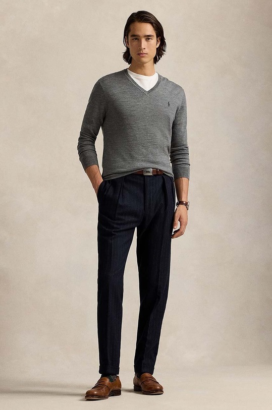 Oblečení Vlněný svetr Polo Ralph Lauren RWS-Longsleeve 710946142 šedá