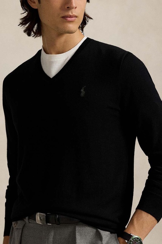Polo Ralph Lauren pulover de lână RWS-Longsleeve negru 710946142