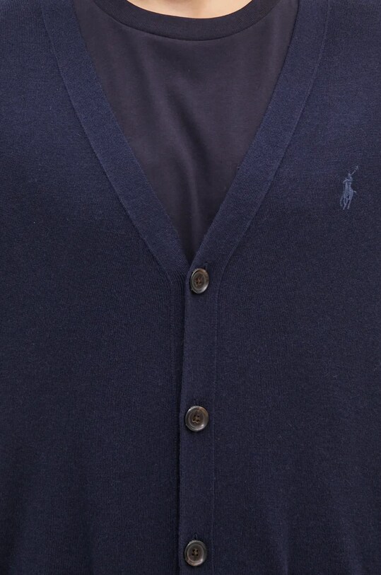 Polo Ralph Lauren cardigan din lana RWS-Longsleeve bleumarin 710946144