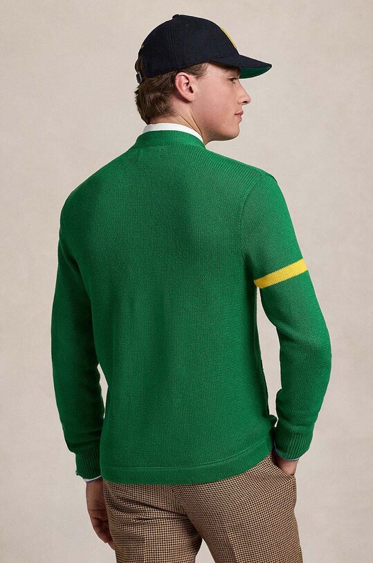Хлопковый кардиган Polo Ralph Lauren Longsleeve 710949299 зелёный AW24