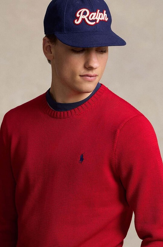 Polo Ralph Lauren maglione in cotone Longsleeve Sweat rosso 710810846017