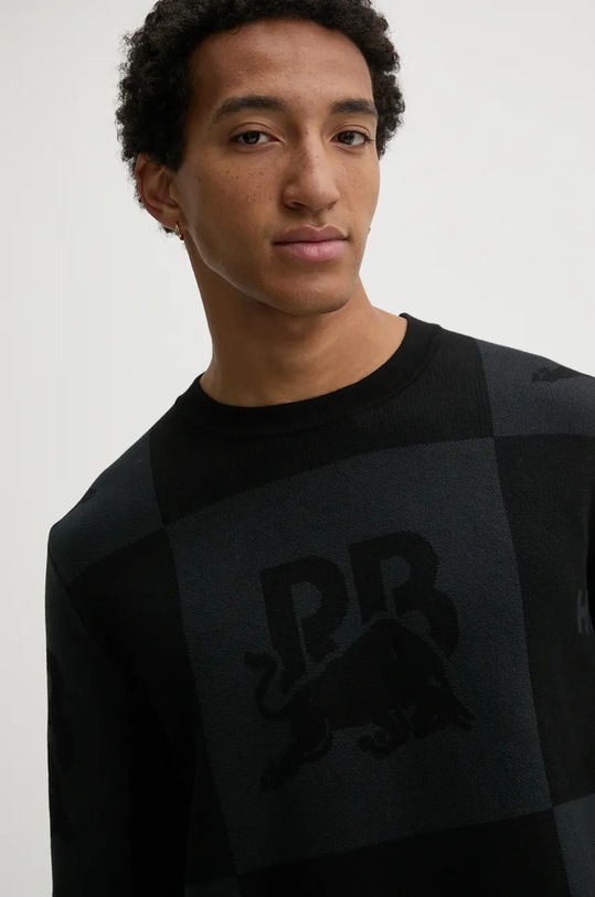 Bavlněný svetr HUGO x RACING BULLS černá 50530448