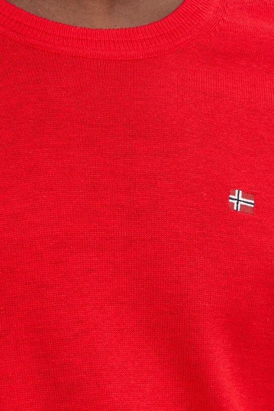 Napapijri sweter wełniany Damavand NP0A4GJUR061 czerwony