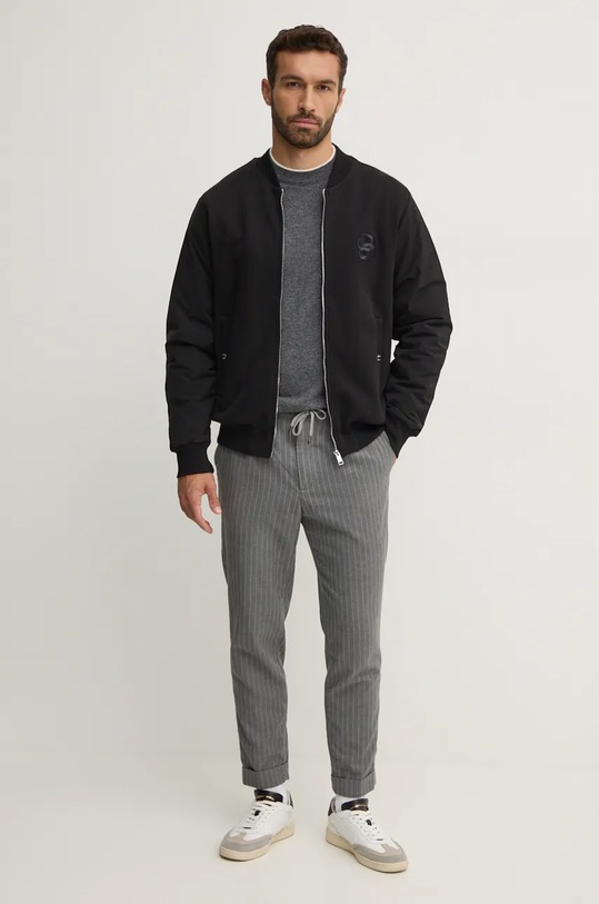 BOSS pulover de lana 50526844 gri AW24