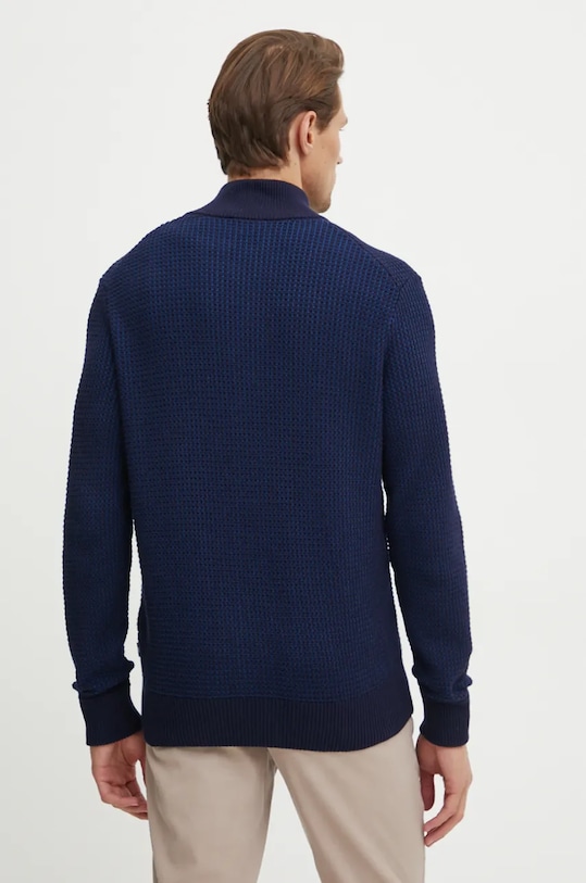 Odzież BOSS kardigan z domieszką wełny 50526846 granatowy