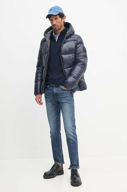 Шерстяной свитер BOSS 50530314 тёмно-синий AW24