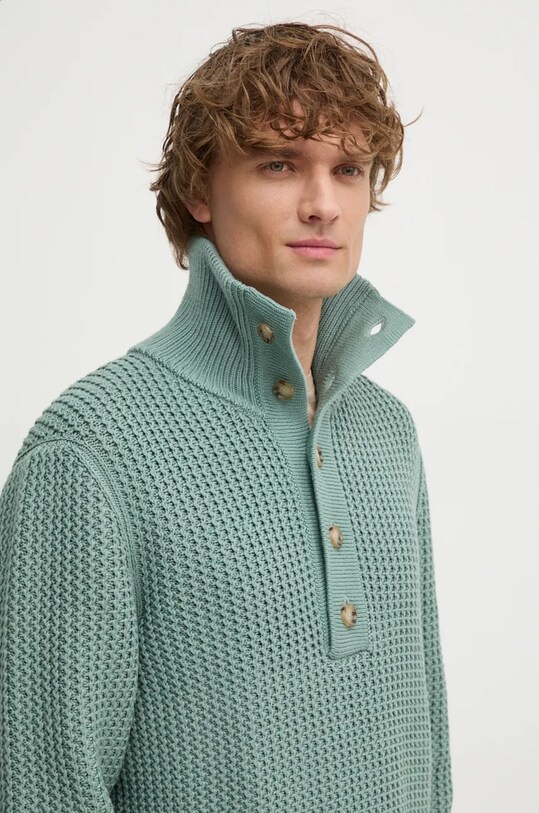 Μάλλινο πουλόβερ BOSS πράσινο 50526871