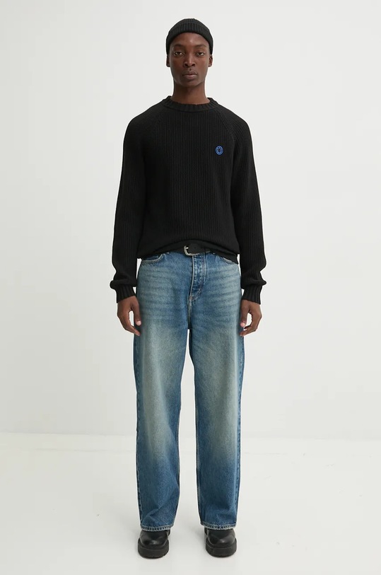 Pamučni pulover Hugo Blue 50518744 crna AW24