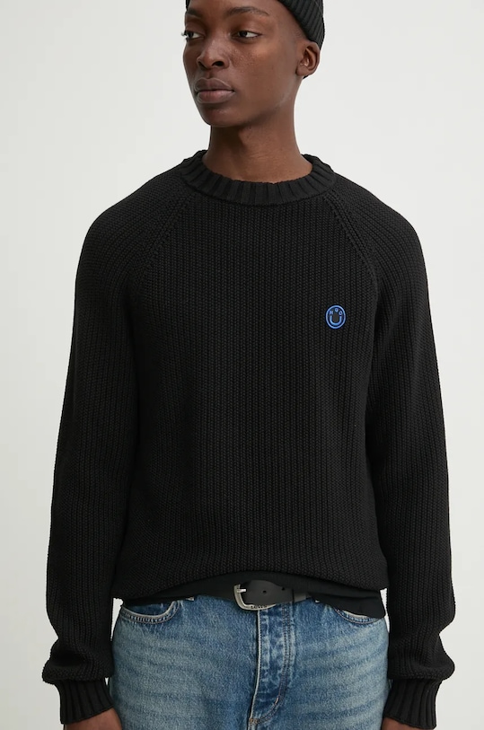 Pamučni pulover Hugo Blue crna 50518744