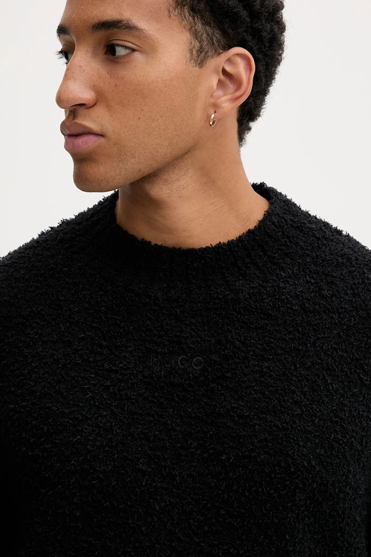 Светр з домішкою вовни Hugo Blue чорний 50524526